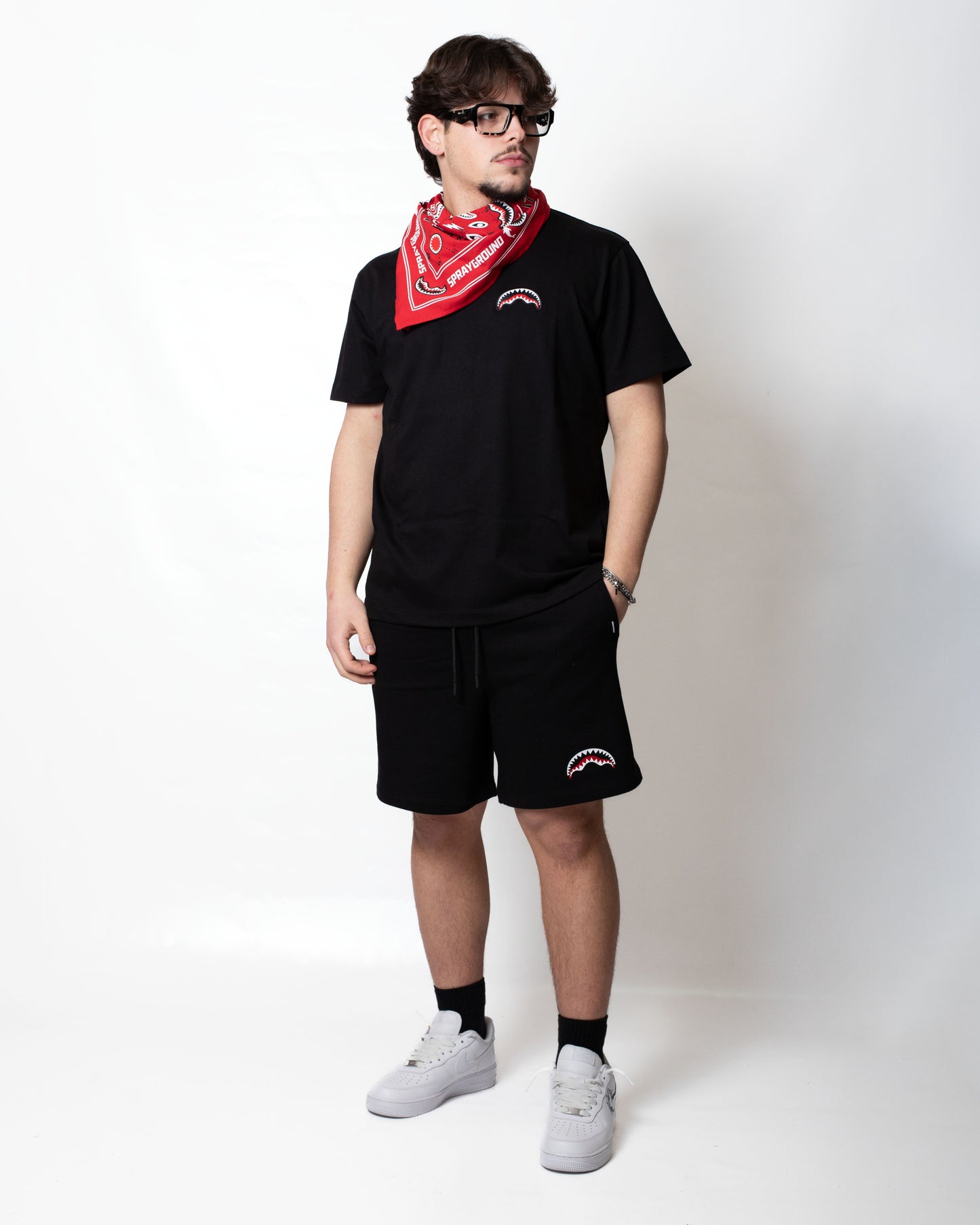 T-Shirt Sprayground "Red Bandana" e ricamo