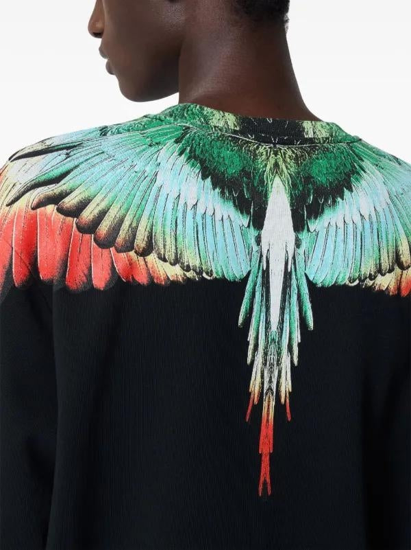 Felpa Marcelo Burlon "Icon Wings multicolor" girocollo uomo