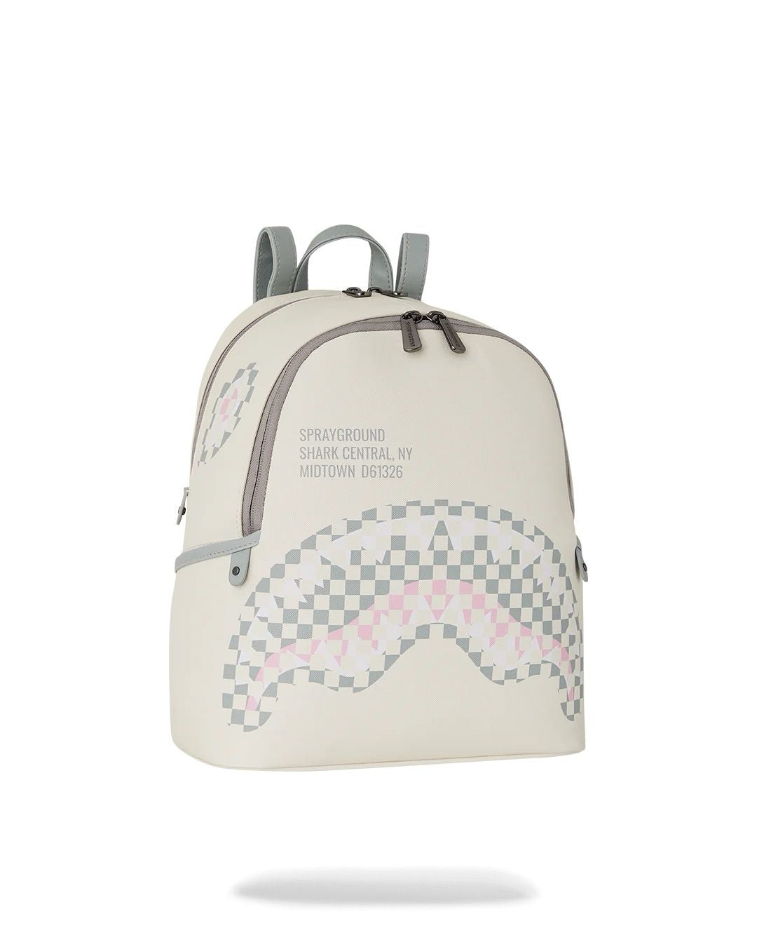 Zainetto Sprayground bianco cream check shark central savage backpack