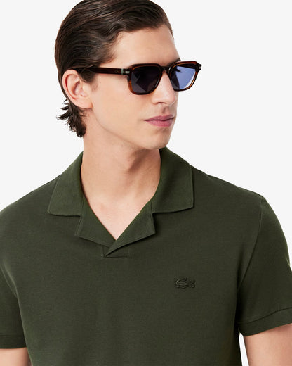 Polo Lacoste classic con colletto aperto uomo