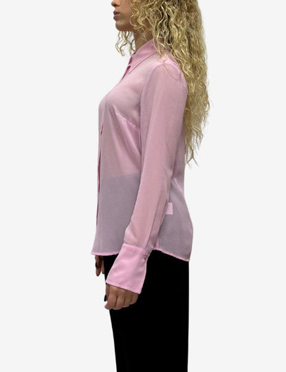 Camicia Nenette semi-trasparente in georgette donna