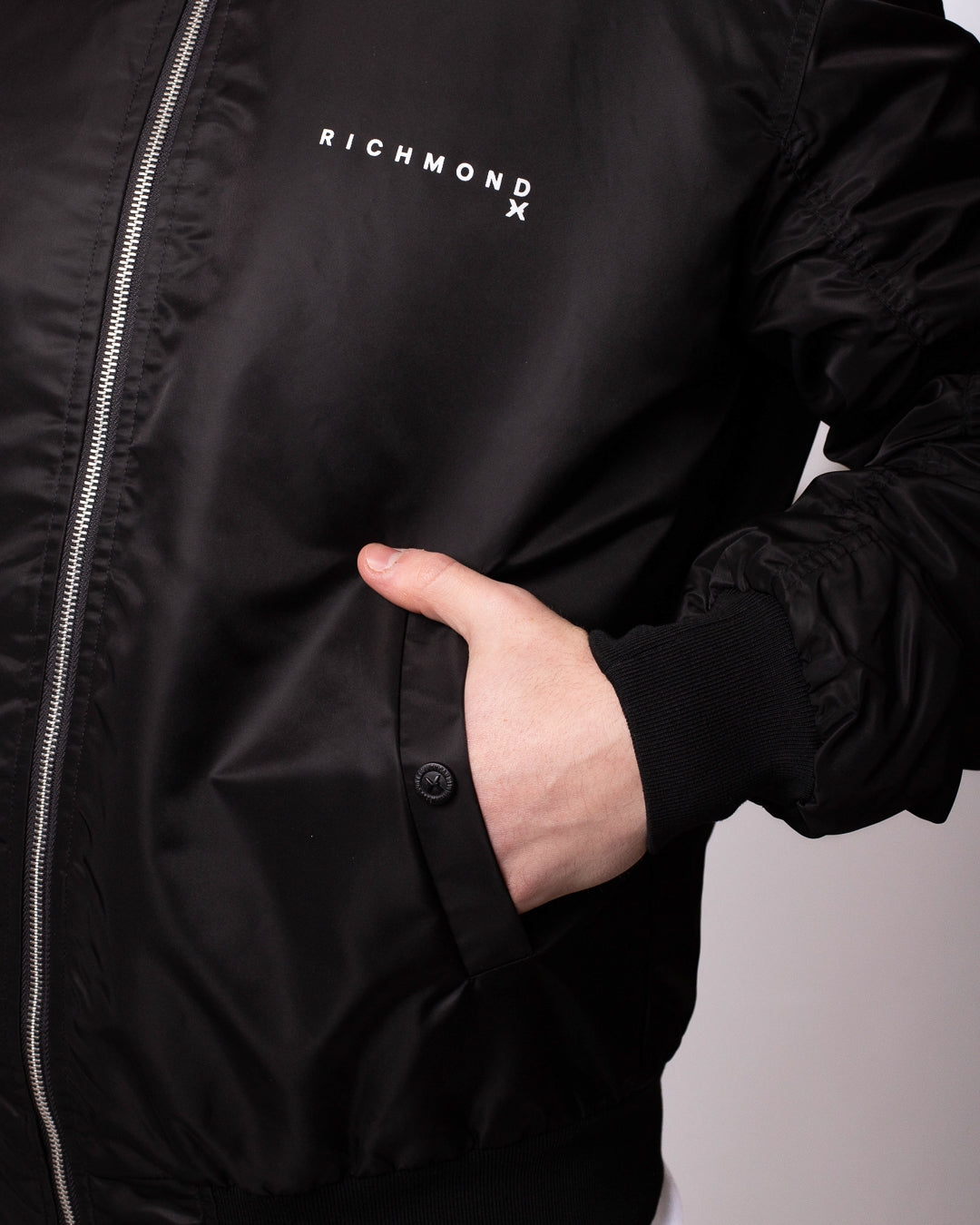 Giubbotto Richmond X bomber con logo in rilievo uomo