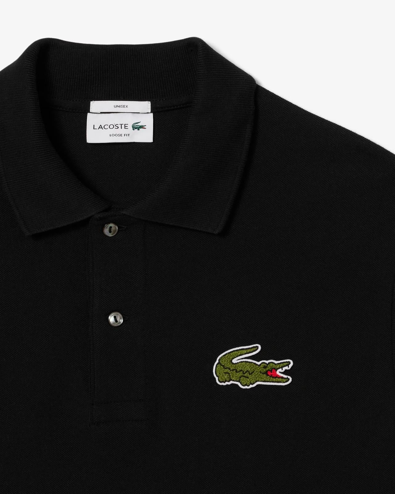 Polo Lacoste "Loose Fit Piquet" maxi badge uomo