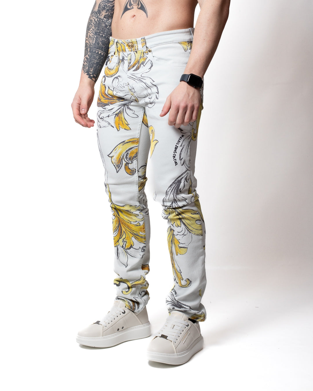 Jeans Versace Jeans Couture "Barocco Outline" all-over uomo