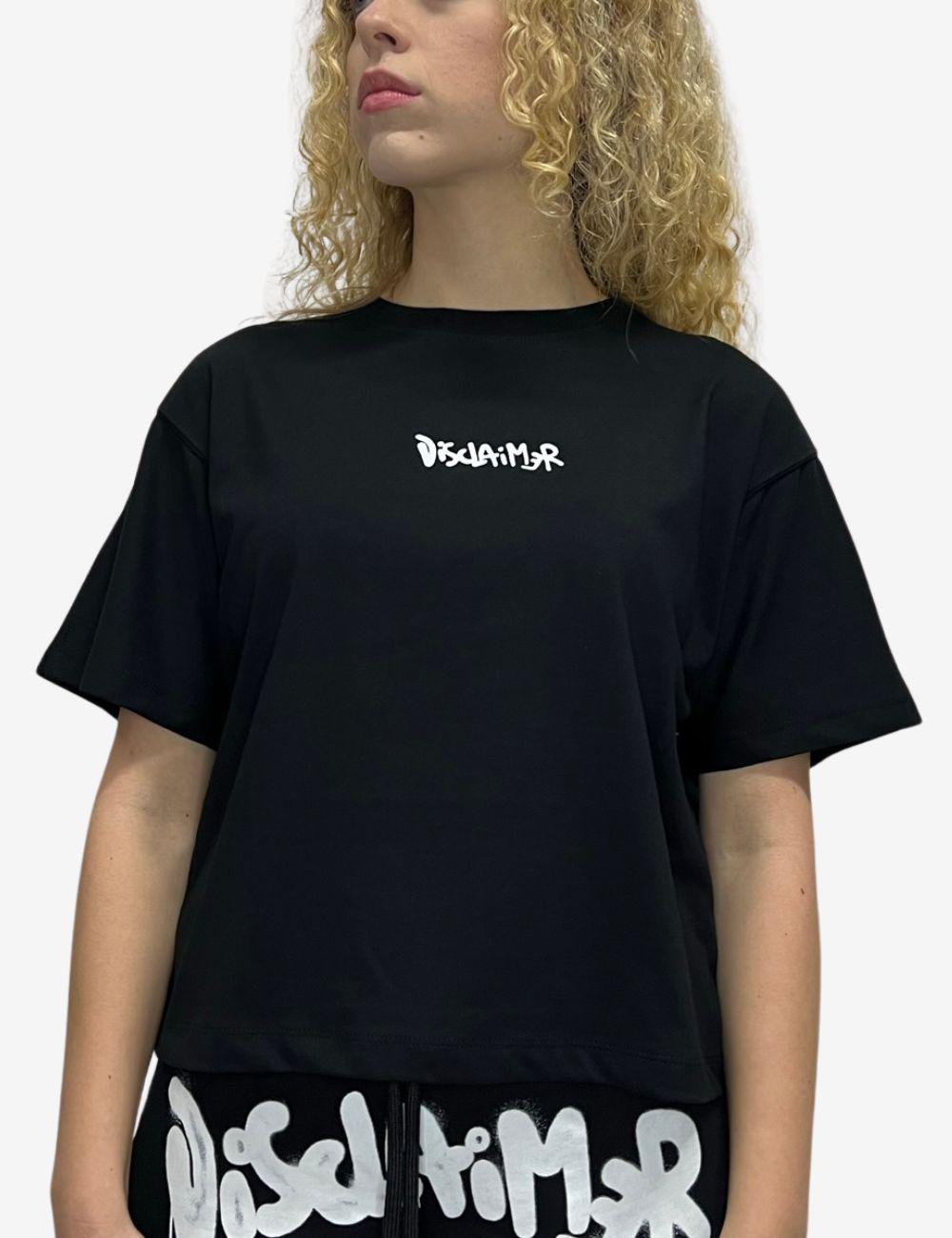 T-Shirt Disclaimer con logo donna