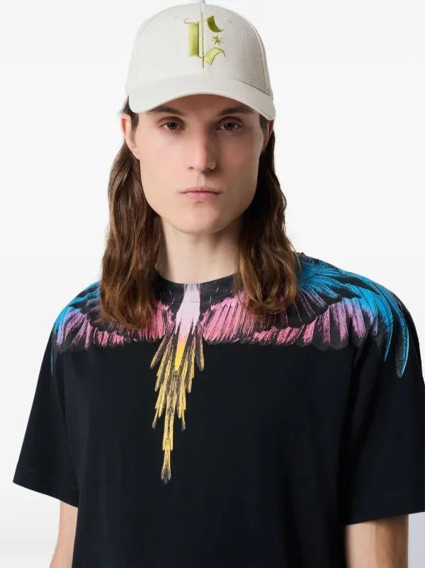 T-Shirt Marcelo Burlon "Icon Wings Basic black/pink" uomo