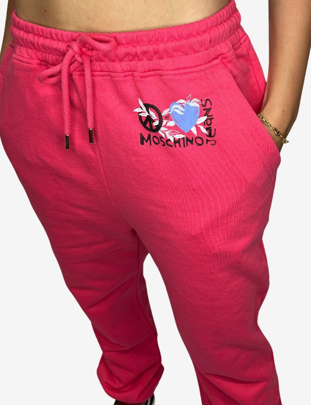 Pantalone Moschino Jeans con logo simbolo della pace donna