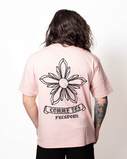 T-Shirt Comme des Fuckdown con stampa "Flower" uomo