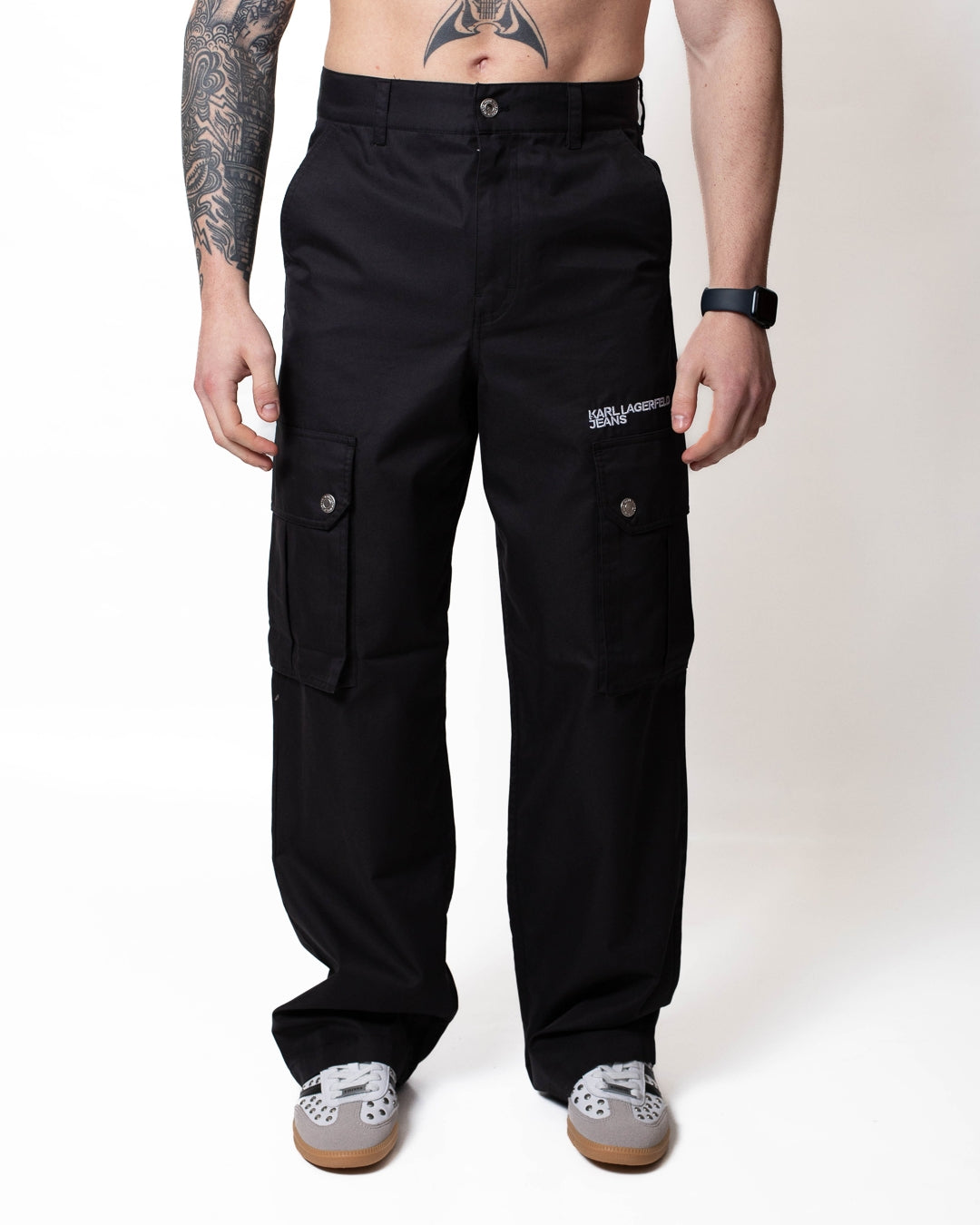 Pantalone Karl Lagerfeld Jeans cargo con logo uomo