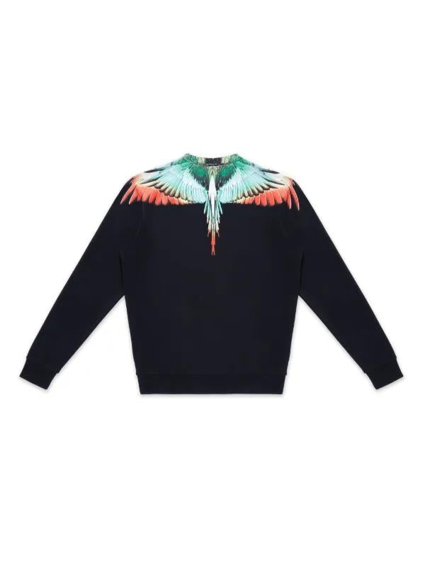 Felpa Marcelo Burlon "Icon Wings multicolor" girocollo uomo