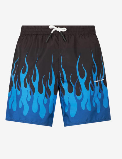 Boxer mare Vision Of Super con logo e fiamme uomo