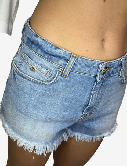 Short John Richmond in denim con logo donna