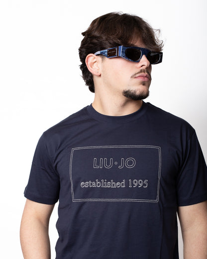 T-Shirt Liu Jo con logo ricamato uomo