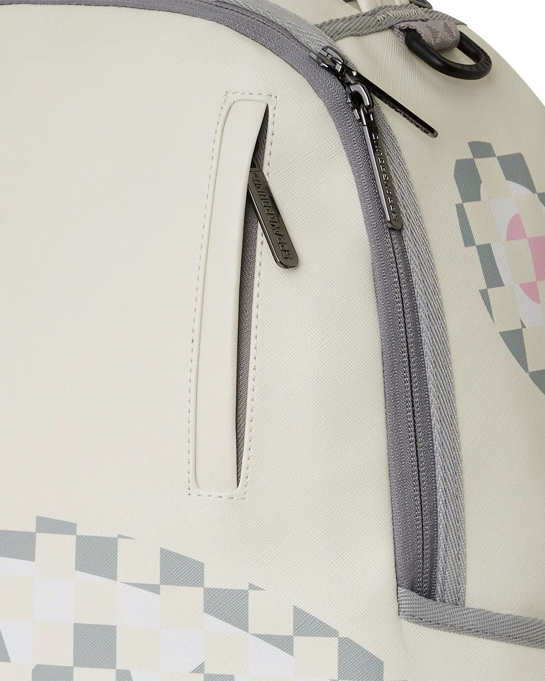 Zaino Sprayground bianco cream check shark central backpack