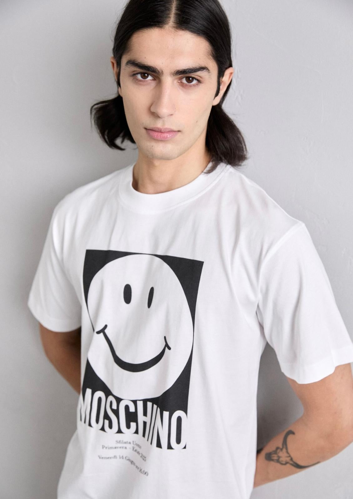 T-Shirt Moschino con maxi stampa "Smiley"