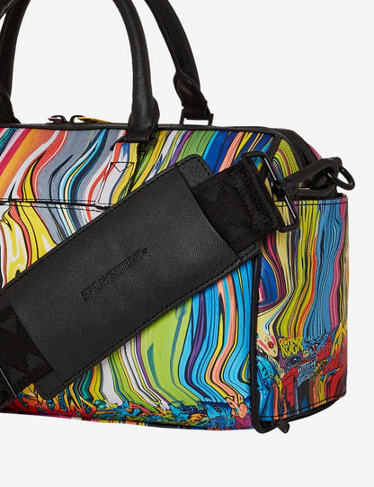 Borsa Sprayground arancione melt graf mini duffle