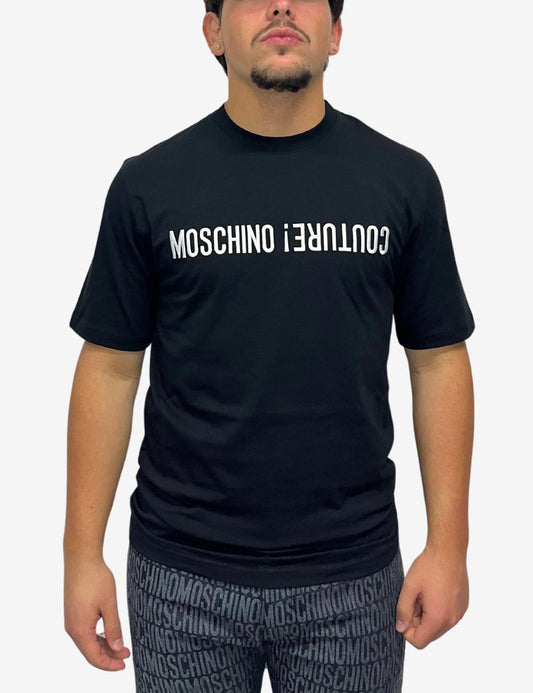 T-Shirt Moschino con logo ricamato uomo