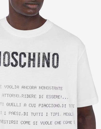 T-Shirt Moschino "Message Print" uomo