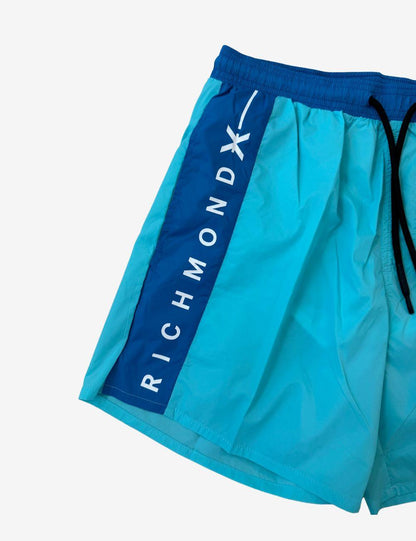 Costume boxer Richmond X bicolor con bande laterali uomo