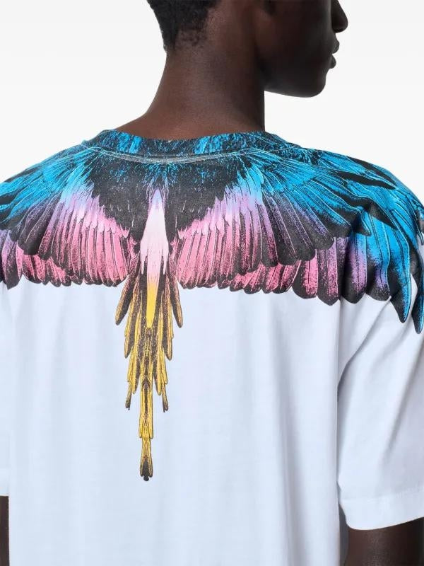 T-Shirt Marcelo Burlon "Icon Wings Basic white/pink" uomo