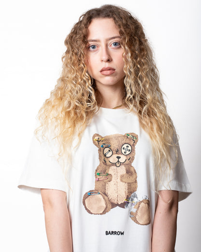 T-Shirt Barrow con stampa "Teddy" e spille