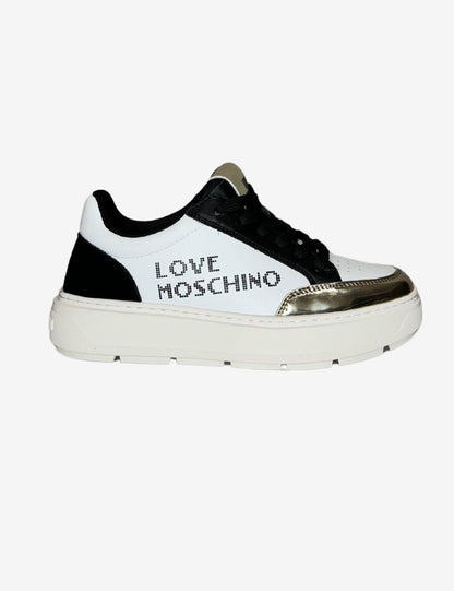 Sneakers Love Moschino con stampa logata donna