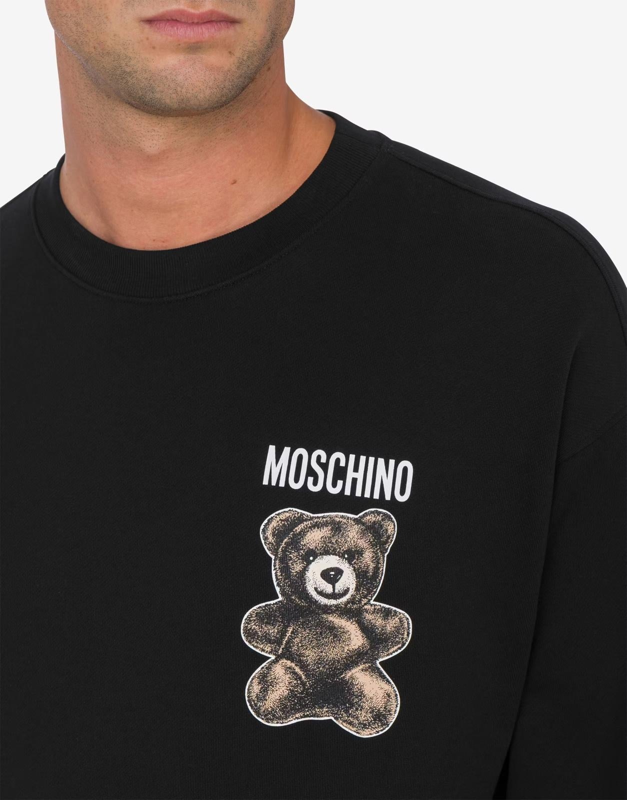 Felpa Moschino girocollo "Teddy Bear" stampata uomo