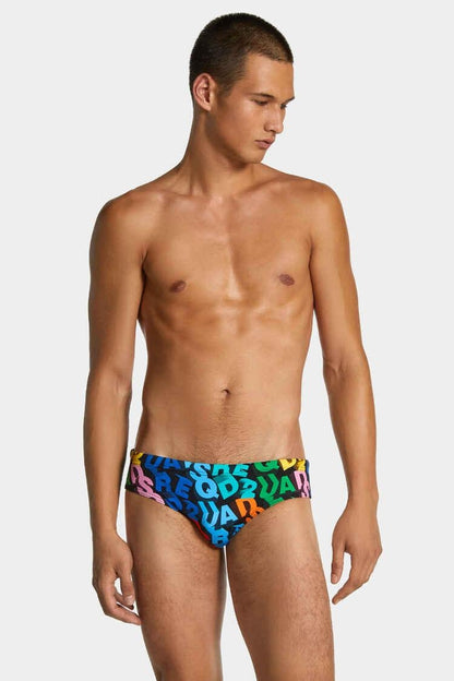 Slip mare Dsquared2 "Logo Multicolor" uomo