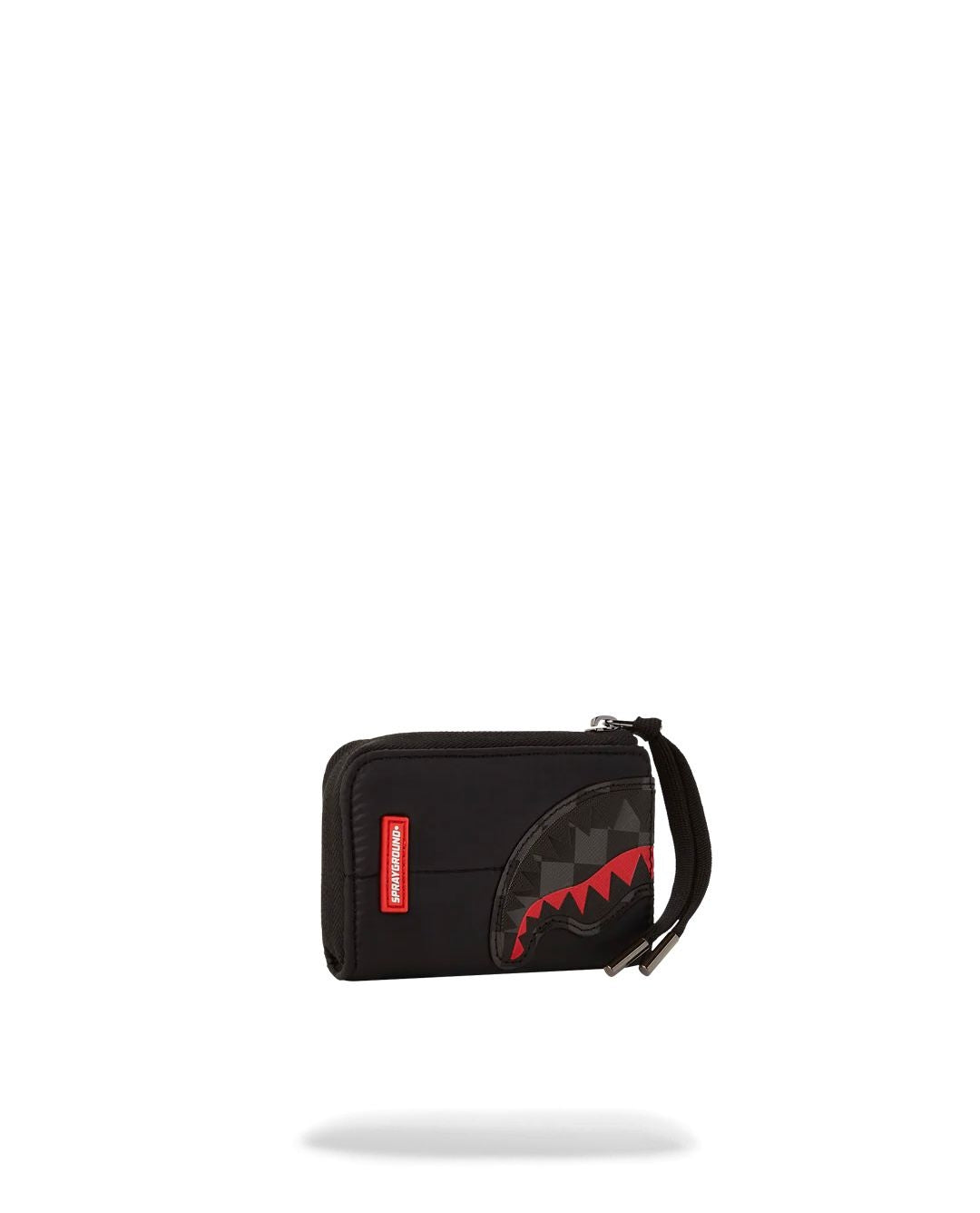 Portafoglio Sprayground nero black puffer grey check zip-out wallet