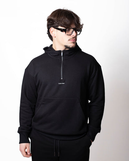 Felpa Calvin Klein mezza zip con cappuccio uomo