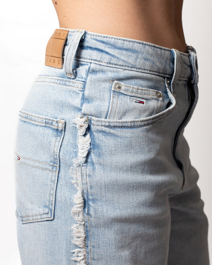 Jeans Tommy Jeans straight con frange laterali donna