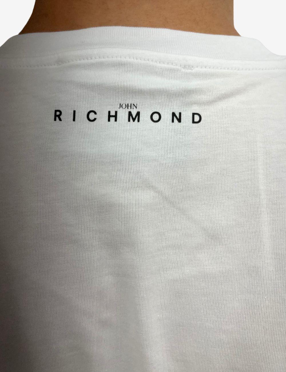 T-Shirt John Richmond minimal ricamo uomo