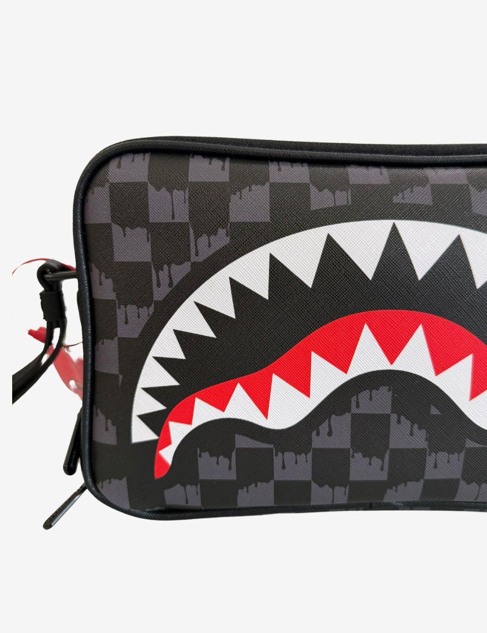 Pochette e beauty Sprayground nero drip check shark toiletry