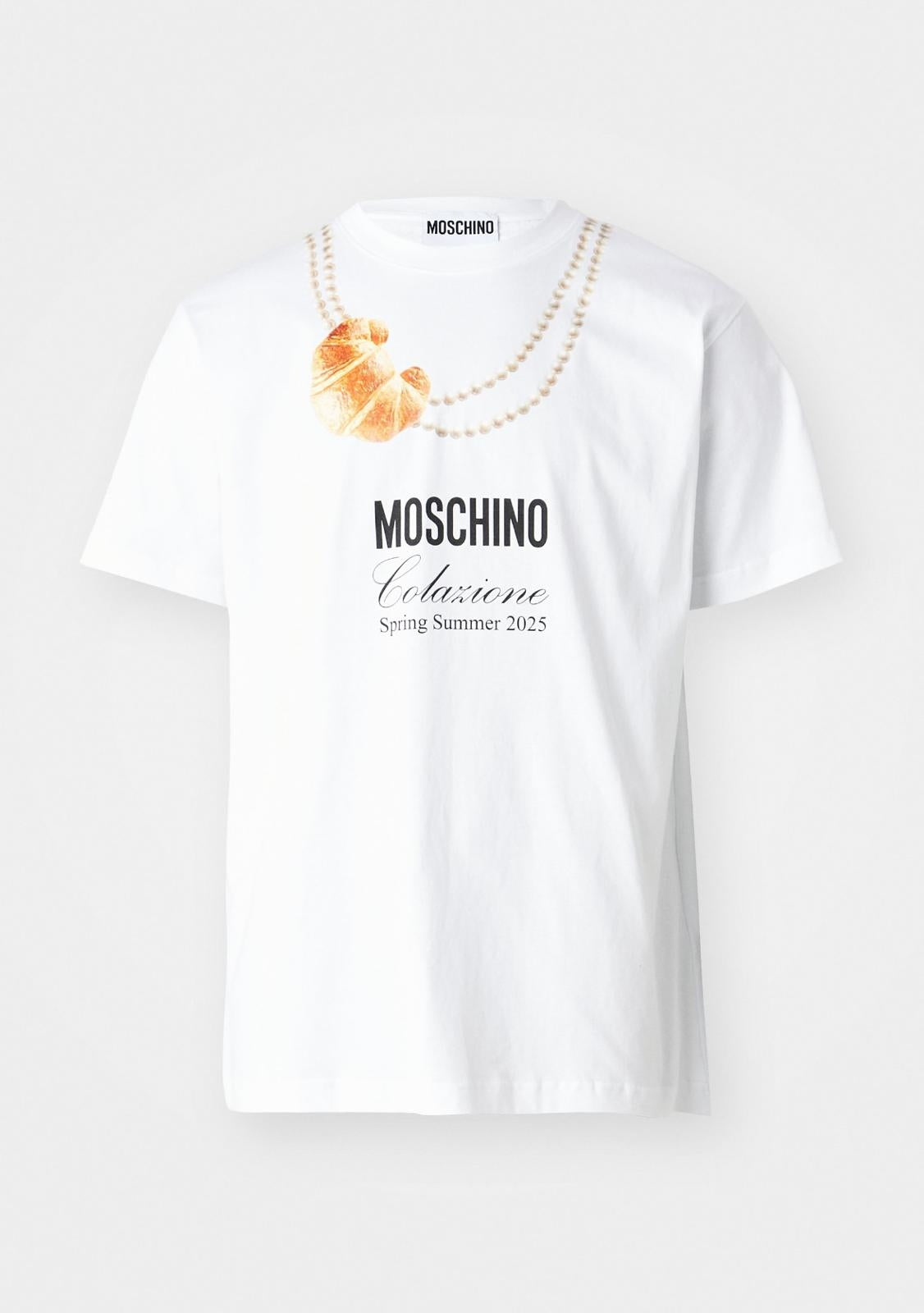 T-Shirt Moschino con stampa "Croissant"