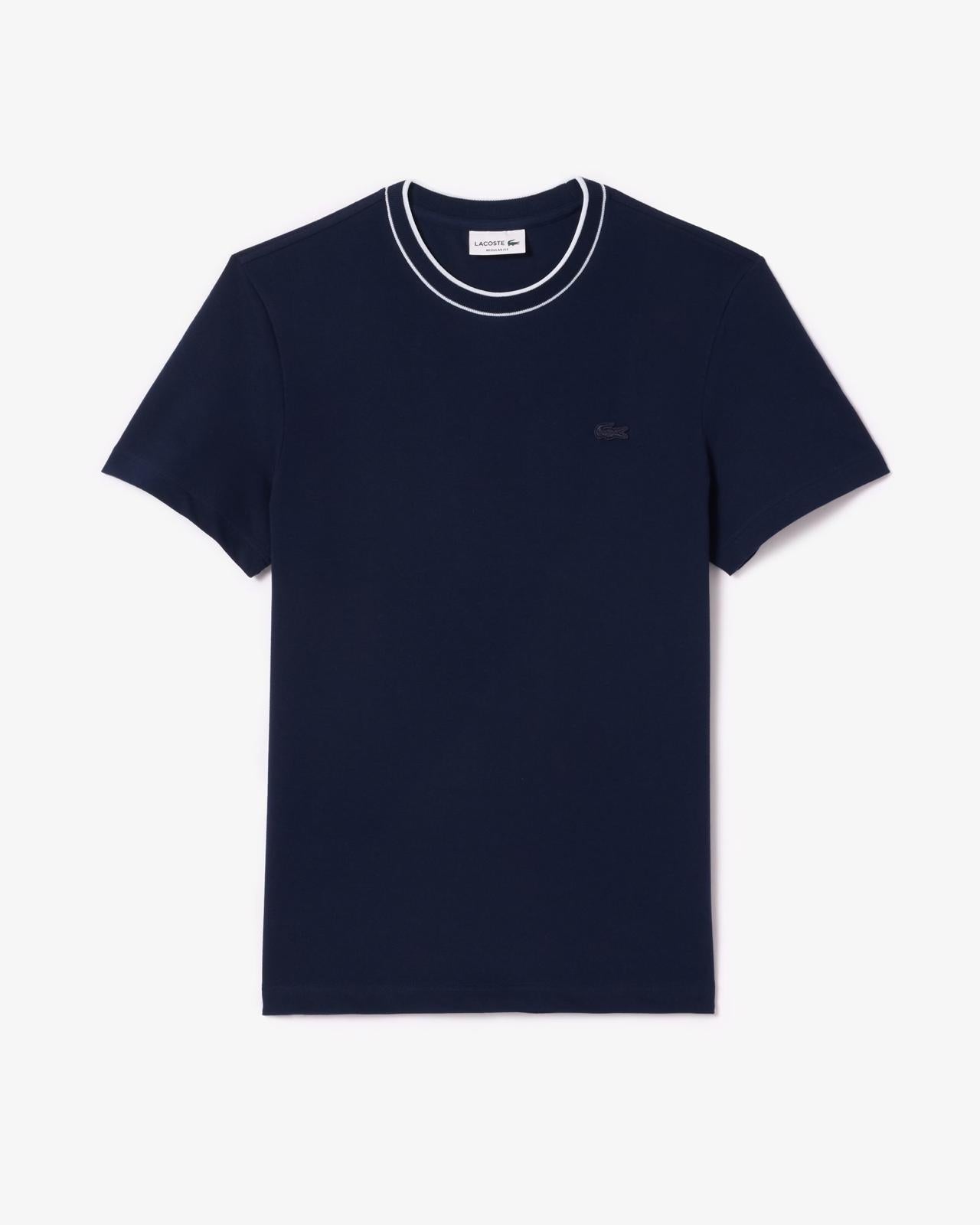 T-Shirt Lacoste con girocollo a righe uomo