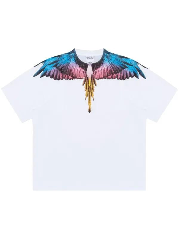 T-Shirt Marcelo Burlon "Icon Wings Basic white/pink" uomo