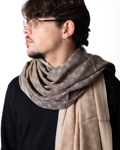 Pashmina Liu Jo con logo jacquard uomo