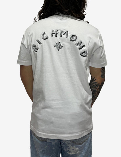 T-Shirt John Richmond girocollo ricamata uomo