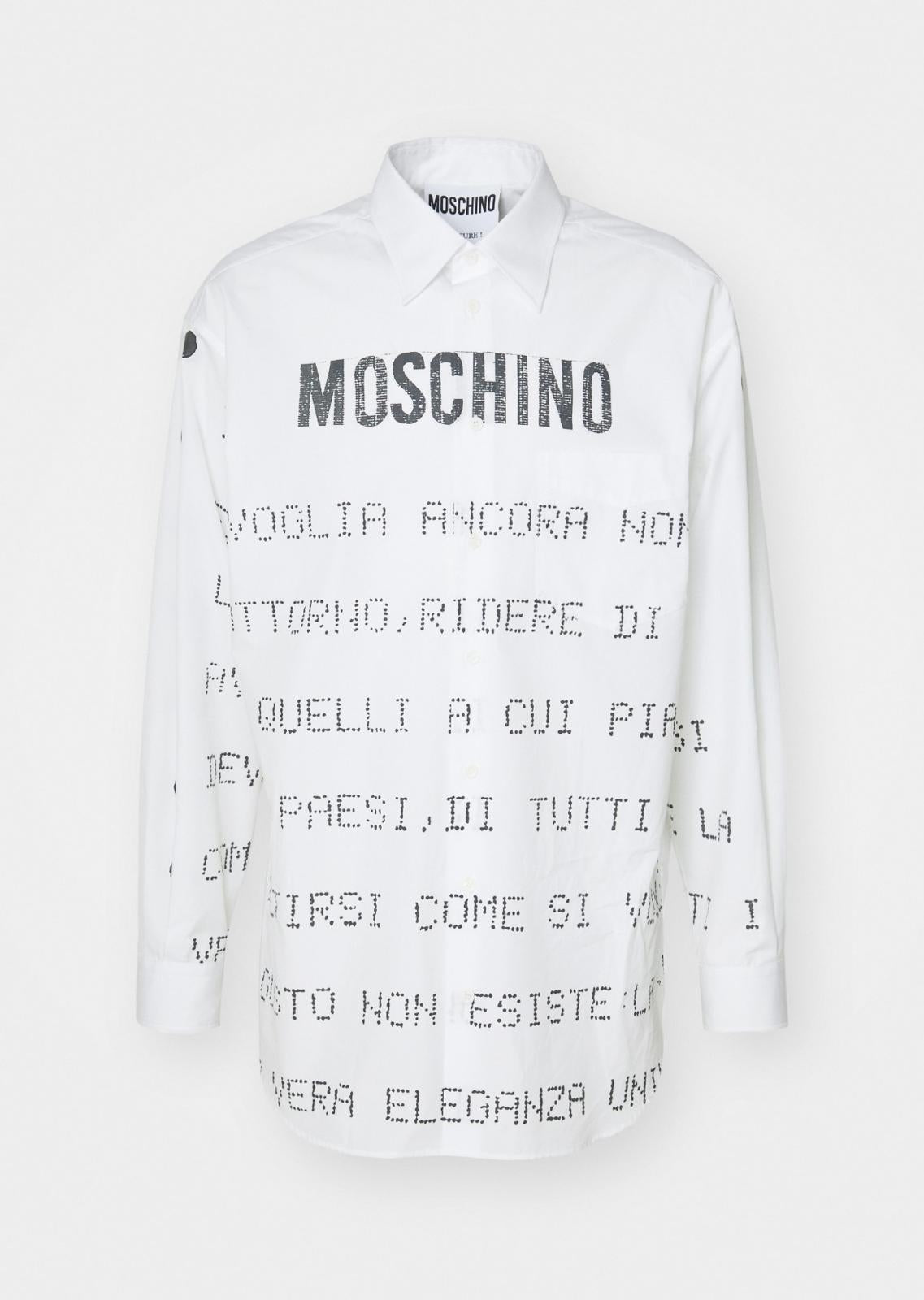 Camicia Moschino "Message Print" uomo