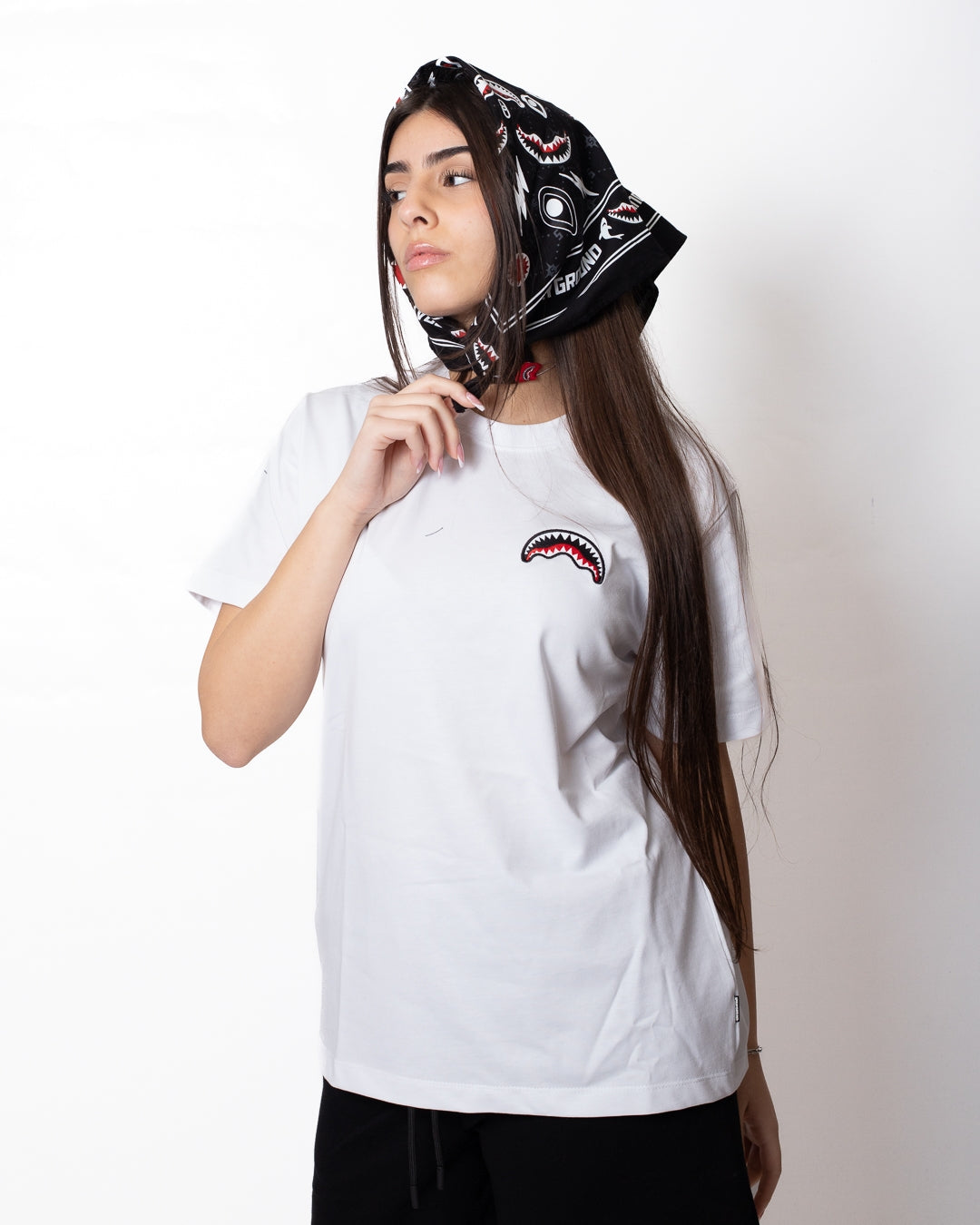 T-Shirt Sprayground "Black Bandana" e ricamo