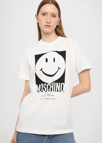 T-Shirt Moschino con maxi stampa "Smiley"