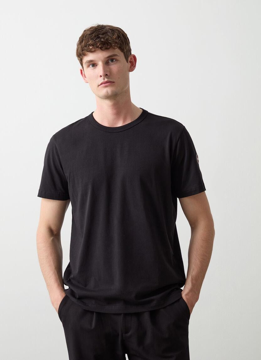 T-Shirt Colmar basic con logo in gomma uomo