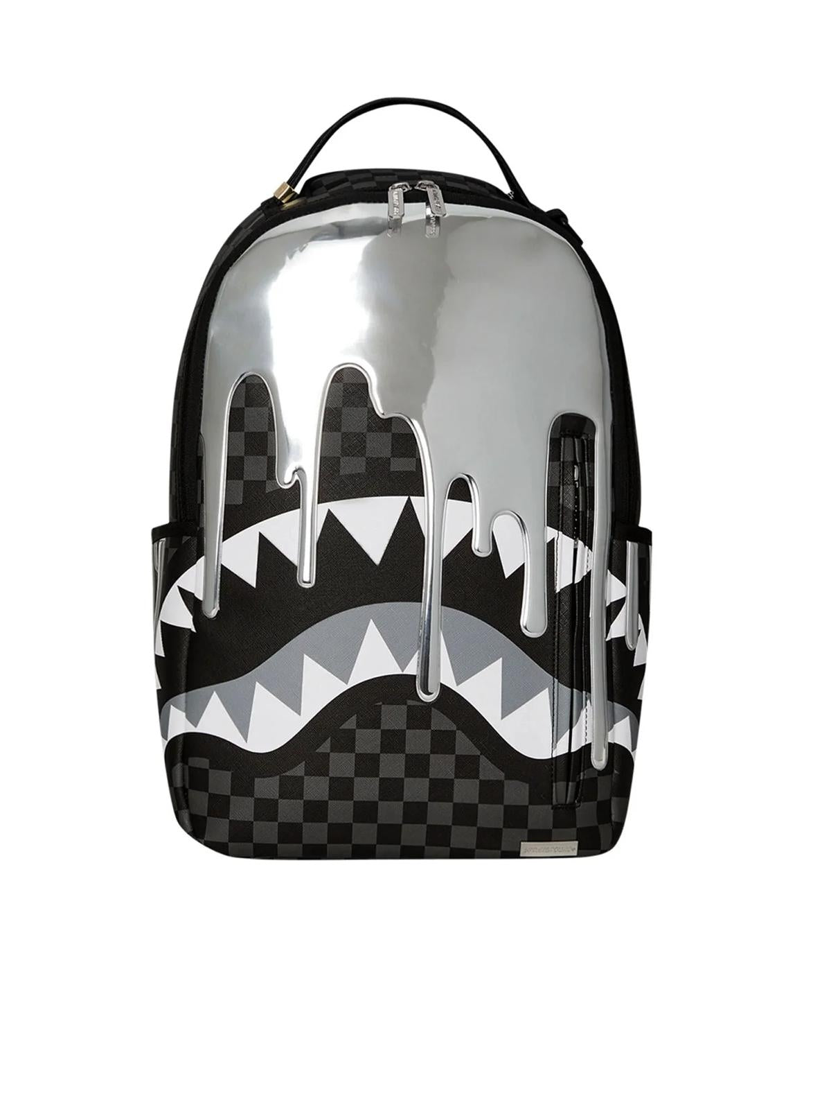 Zaino Sprayground nero metallic drips backpack