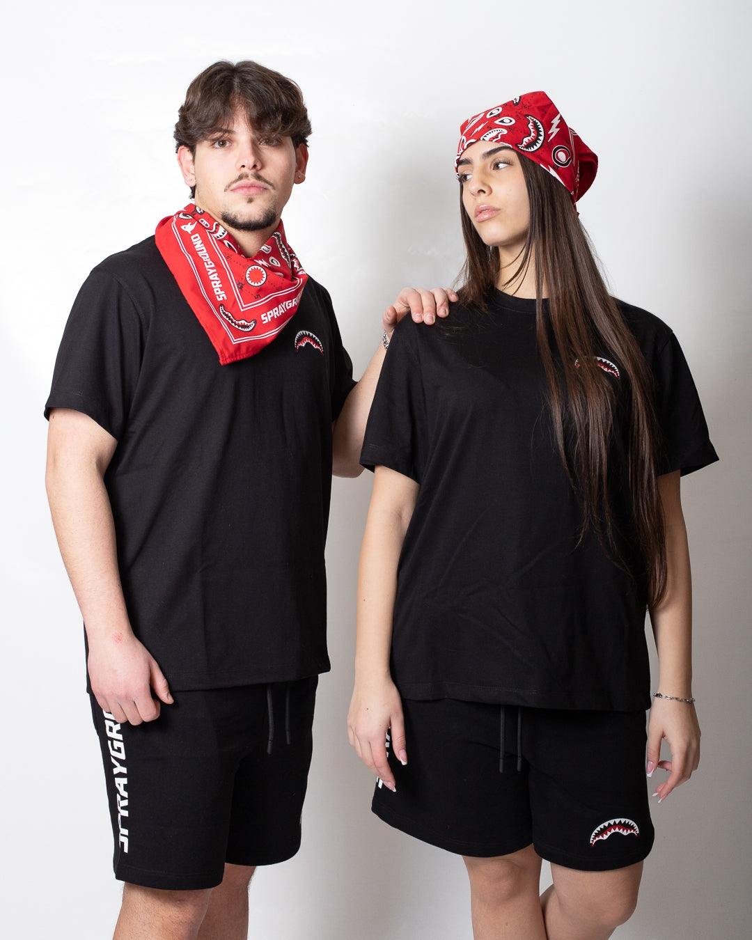 T-Shirt Sprayground "Red Bandana" e ricamo