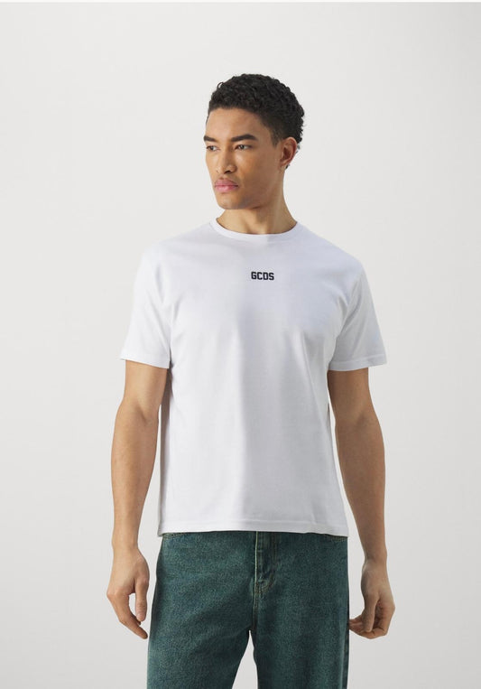 T-Shirt GCDS basic con logo in gomma uomo