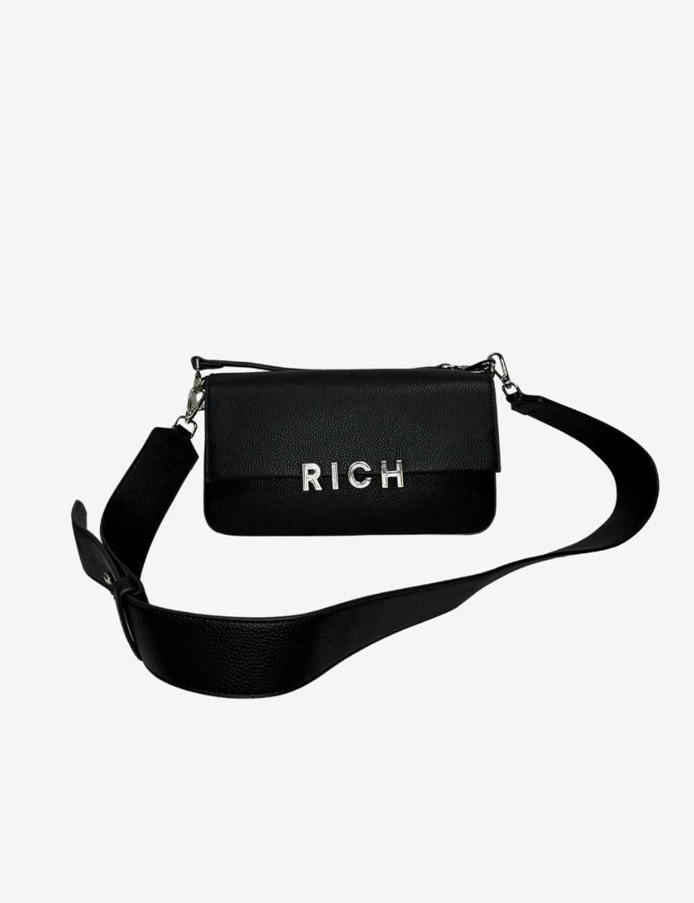 Borsa John Richmond shoulder bag con manico e placca logata donna