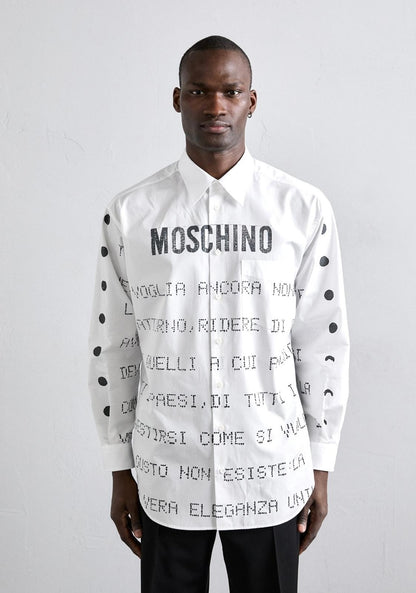 Camicia Moschino "Message Print" uomo