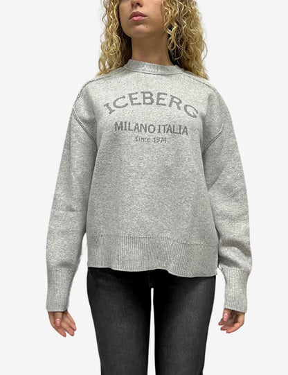 Maglia Iceberg girocollo con logo donna