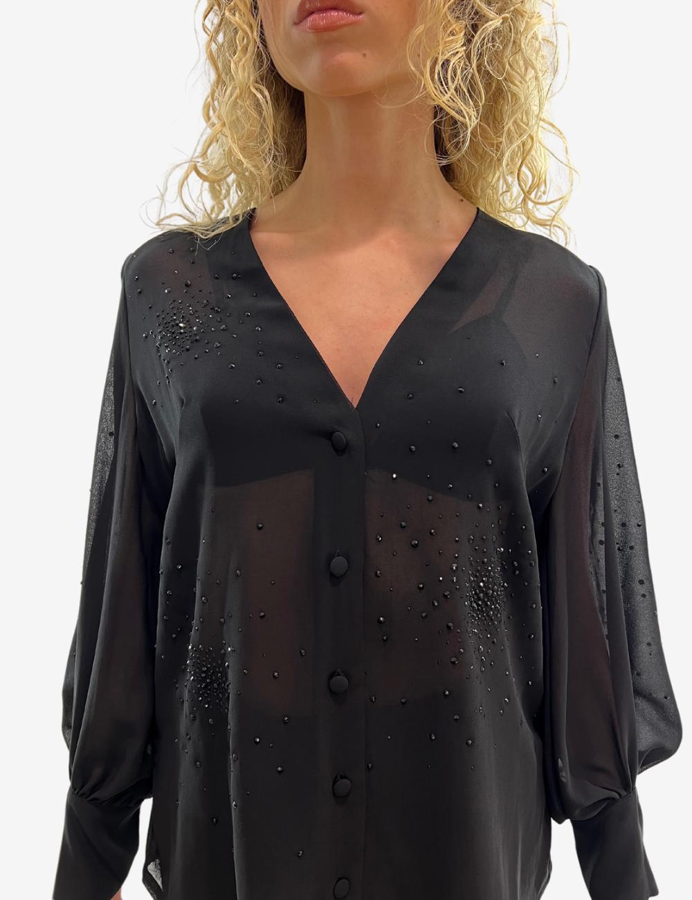 Blusa Nenette con strass donna