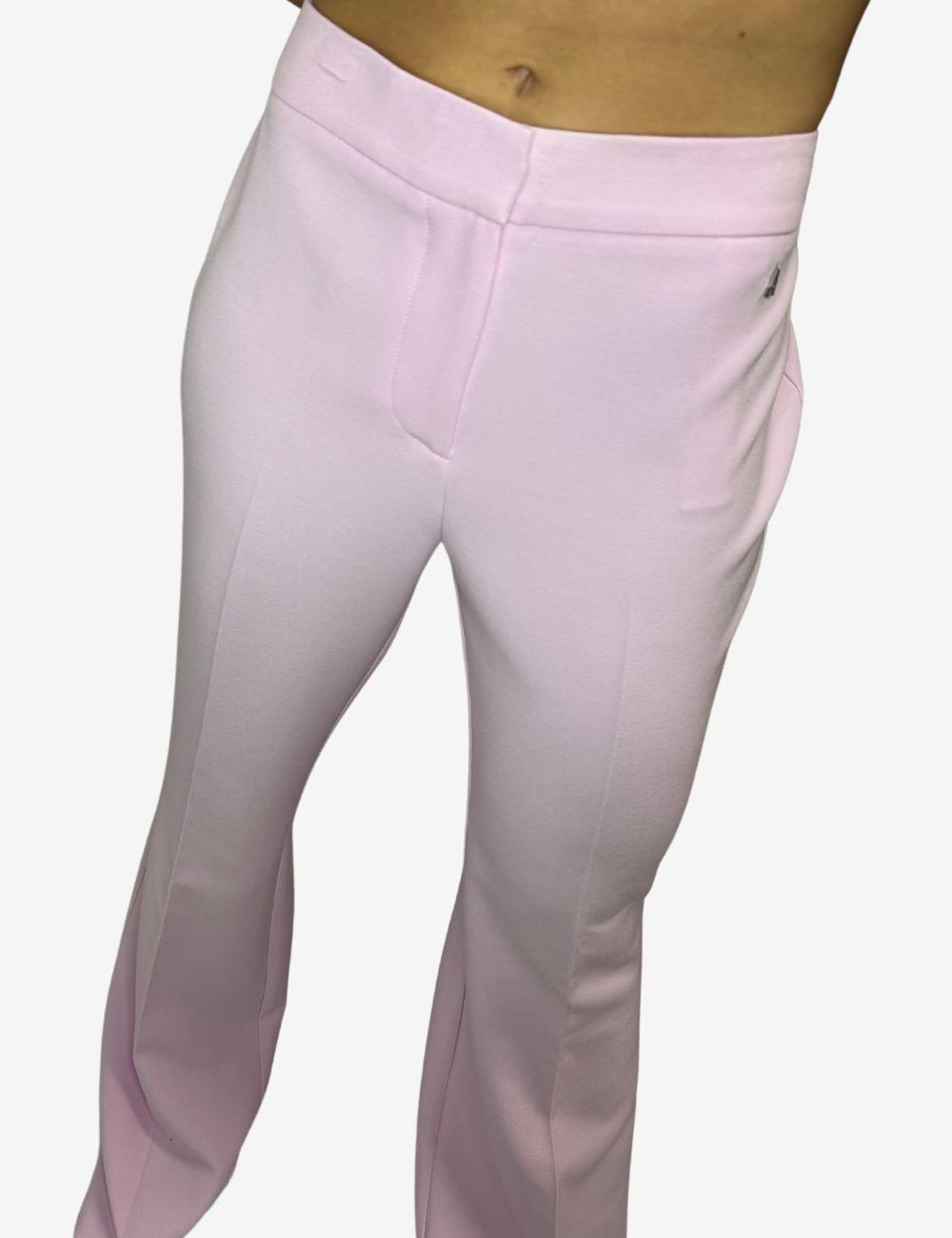 Pantalone Twinset Actitude chino con logo metallico donna